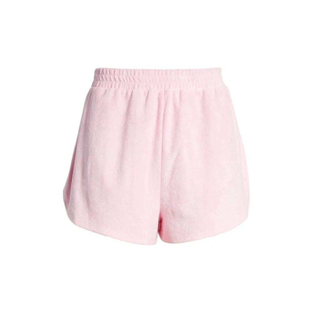 BP Womens Terry Cloth Shorts XS Pink Opal High Rise Elastic Waist Pull-On NWOT